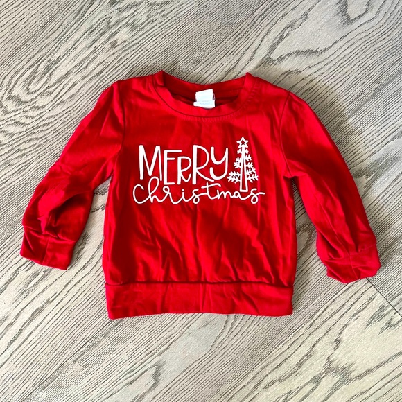 NWOT Mia Belle Girls Merry Christmas sweater | size 2T - Picture 1 of 3